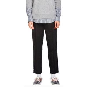 Scotch & Soda womens Tailored Pants Velvet Side Tapes size S Black